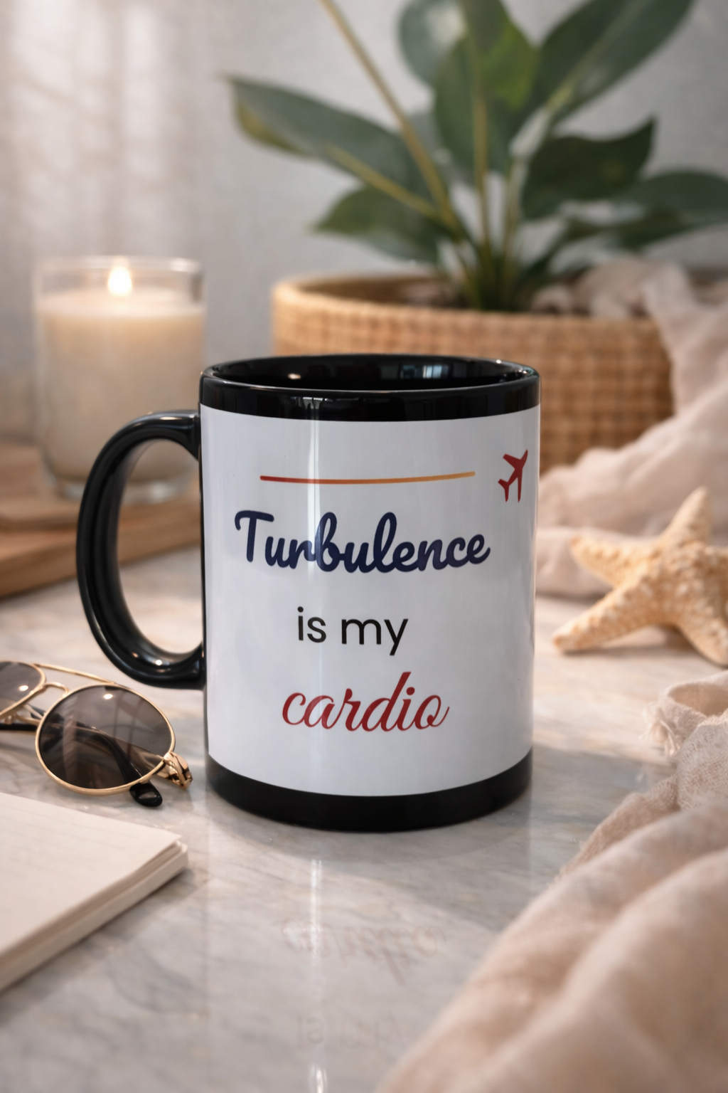 Turbulence Is My Cardio - Flight Attendant Mug