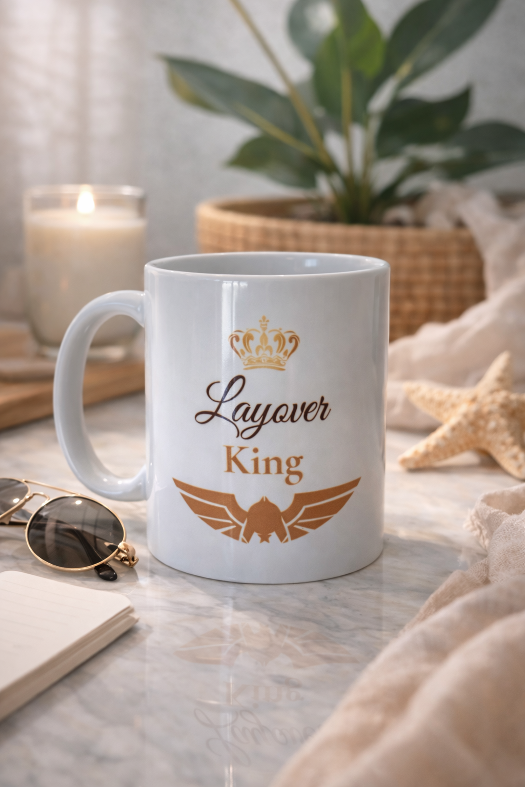 Layover King -Flight Attendant Mug/Cabin Crew Gift