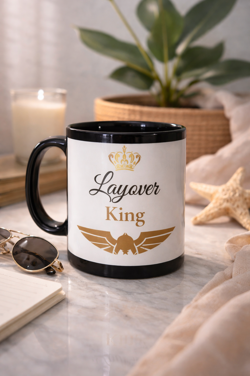 Layover King -Flight Attendant Mug/Cabin Crew Gift