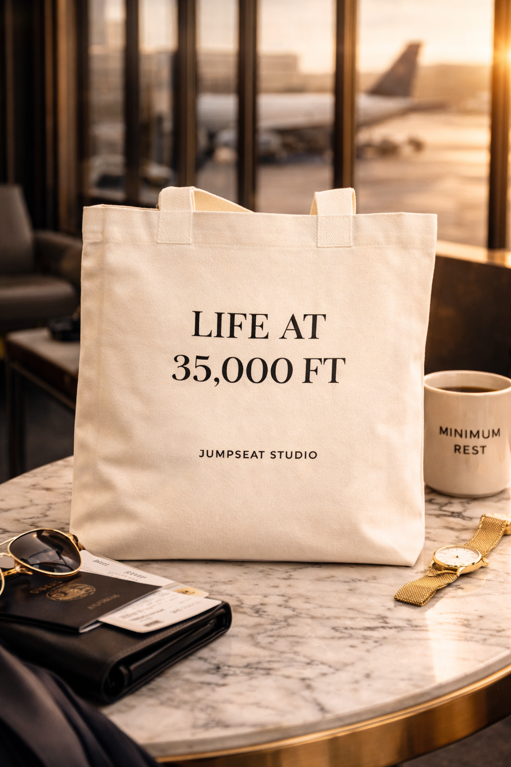 Life at 35,000 FT Tote Bag